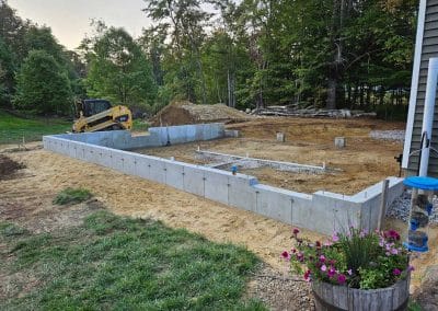 Residential excavation and site preparation by A Bailey Asphalt in the Concord, NH area.